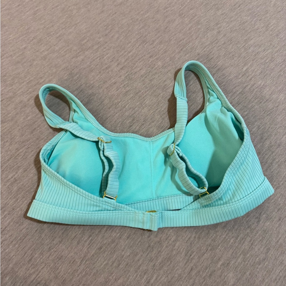 Mint Green Ribbed Bikini Top - Picture 3 of 4